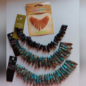 4 Strands Semi Precious Gemstone Beads Jasper New